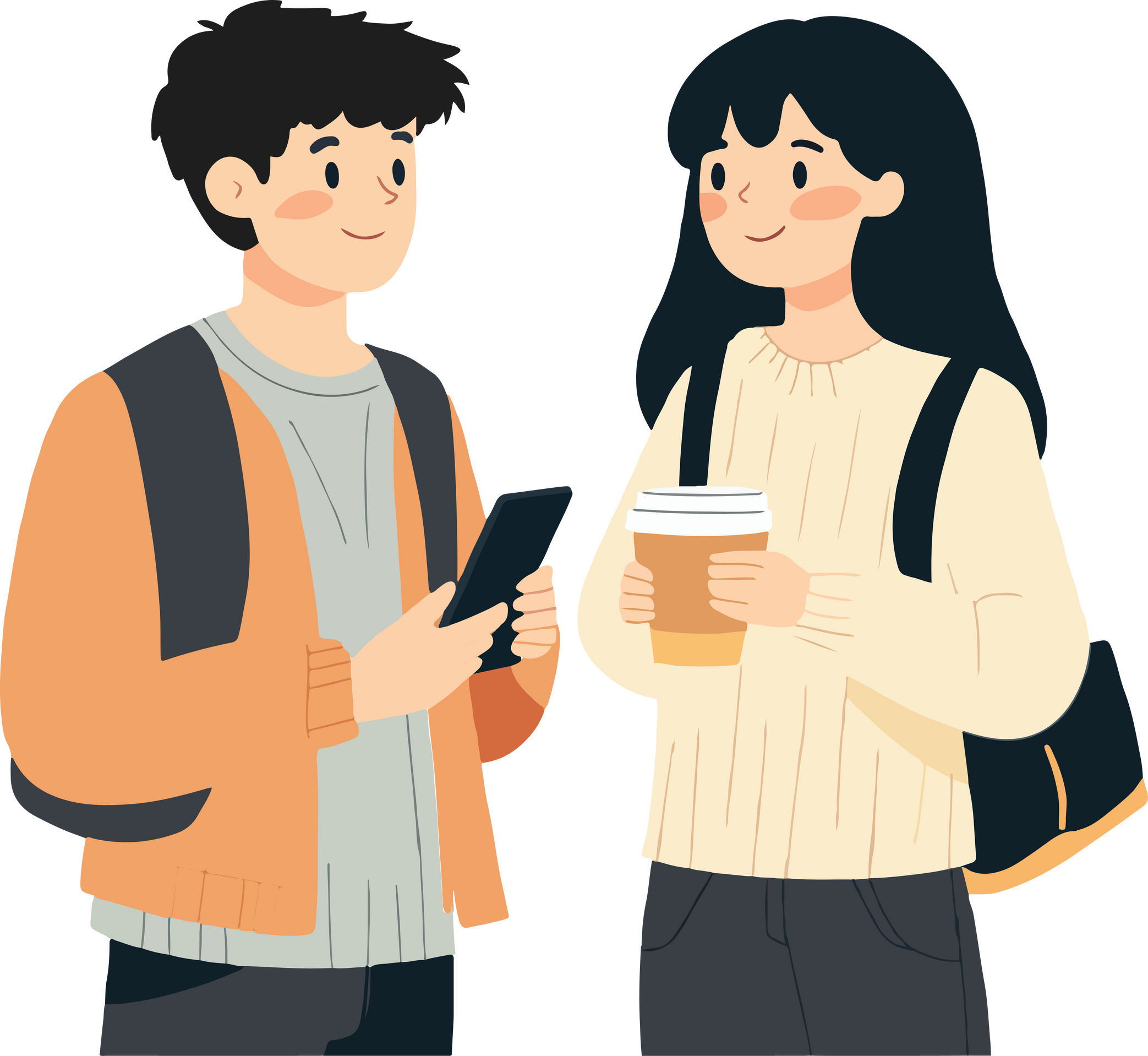 A Couple conversation with Coffee